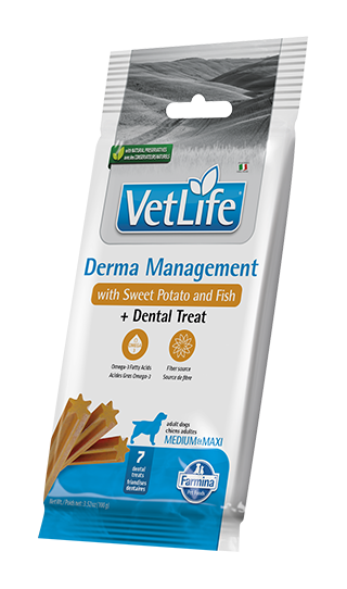 dental treat Derma Management with Sweet Potato and Fish for medium & maxi dog
